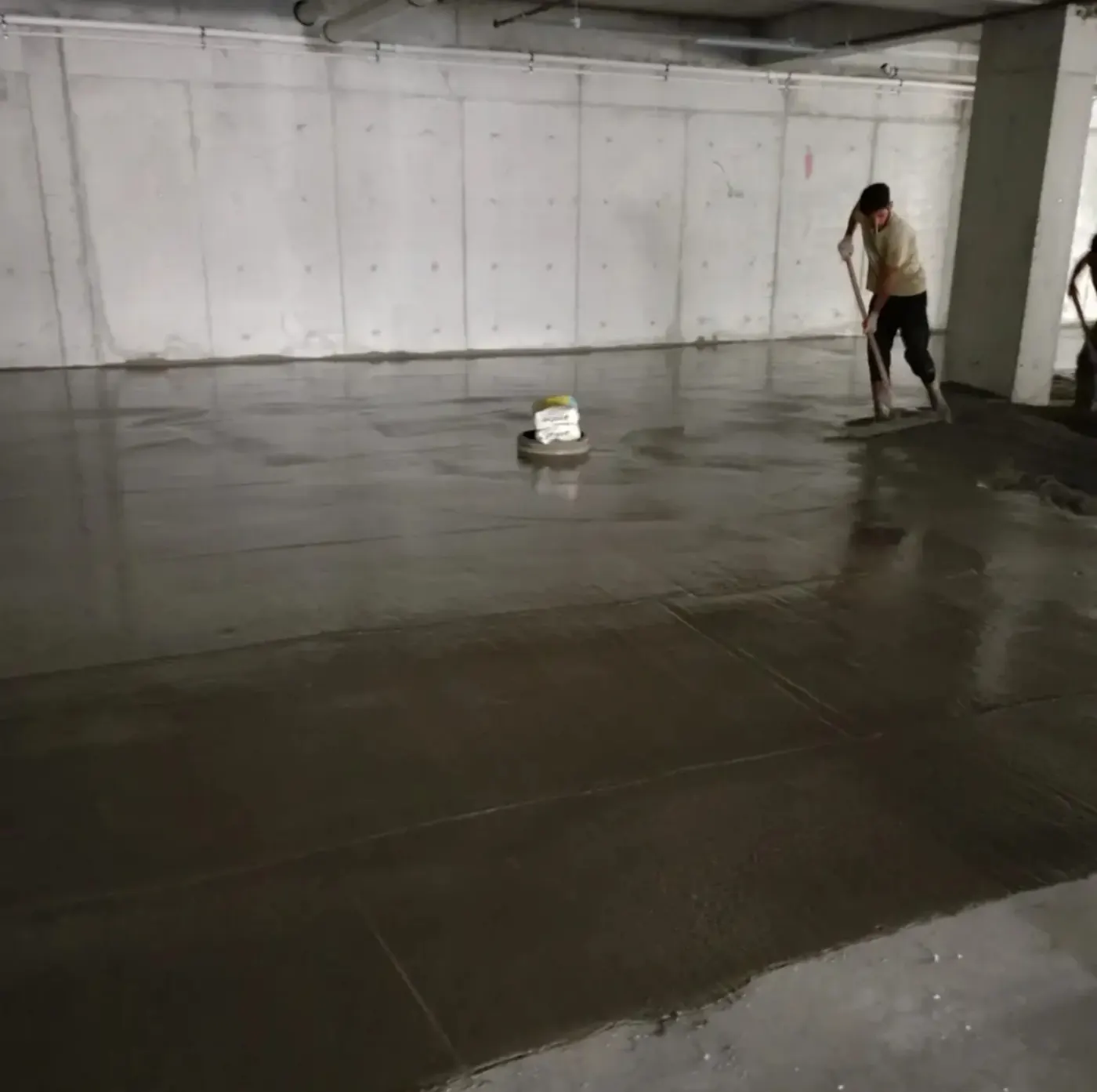 Baskı beton – dairesel taş deseni